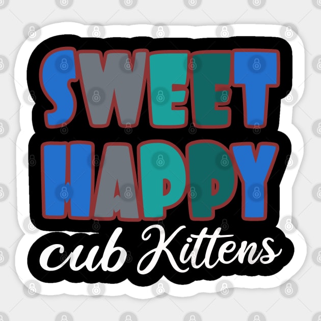 Sweet Happy Cub Kittens Sticker by Color Fluffy